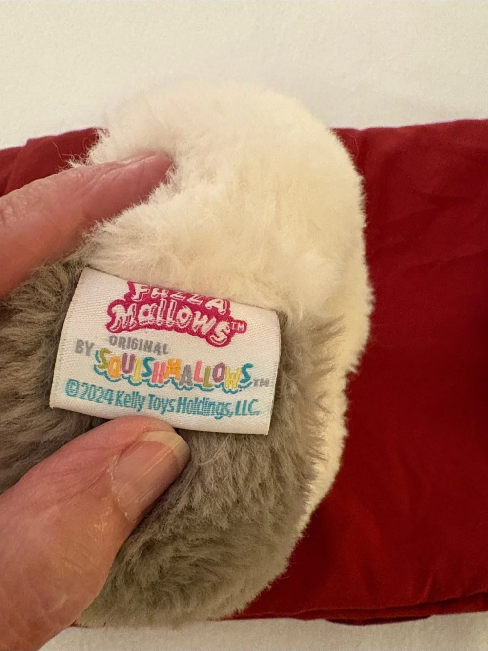 FuzzaMallows Plush Cat Slip-On Kids Slippers - Cream, Pink & Gray